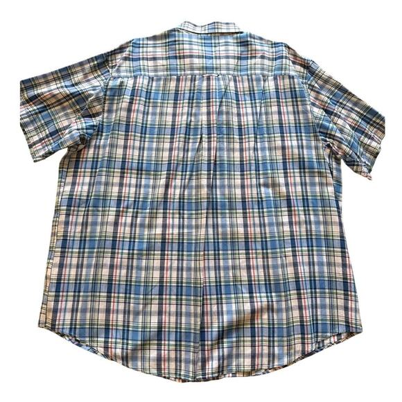 Izod Saltwater Relaxed Classics Dockside Chambray Plaid Shirt Size 3XLT Cotton - Picture 2 of 8